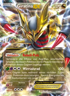 Karte Giratina EX aus Ewiger Anfang, Nummer 57/98