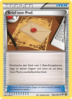 Karte Brief vom Prof. aus TURBOstart, Nummer 146a/162