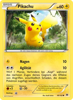 Karte Pikachu aus TURBOstart, Nummer 48/162