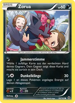 Karte Zorua aus TURBOstart, Nummer 90/162