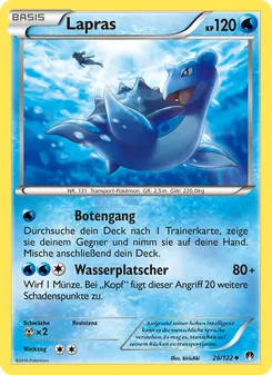Karte Lapras aus TURBOfieber, Nummer 28/122