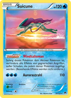 Karte Suicune aus TURBOfieber, Nummer 30/122