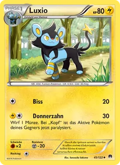 Karte Luxio aus TURBOfieber, Nummer 45/122