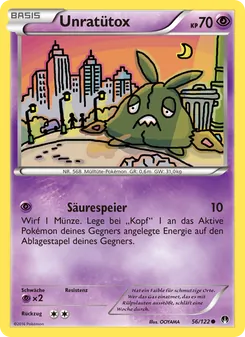 Karte Unratütox aus TURBOfieber, Nummer 56/122