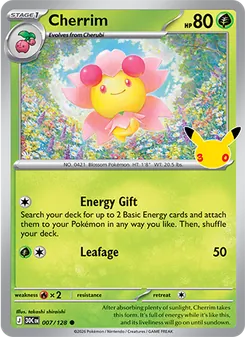 Cherrim card from 30th Celebration, number 007/128