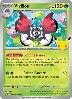Vivillon card from 30th Celebration, number 008/128
