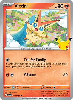 Victini card from 30th Celebration, number 013/128