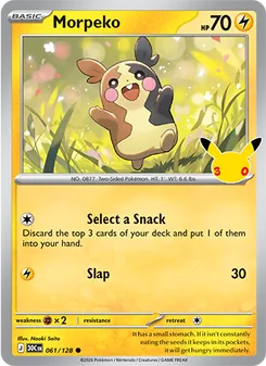 Morpeko card from 30th Celebration, number 061/128