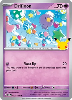 Drifloon card from 30th Celebration, number 073/128
