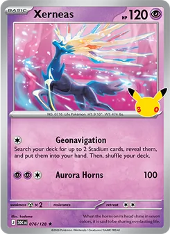 Xerneas card from 30th Celebration, number 076/128