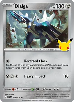 Dialga card from 30th Celebration, number 103/128