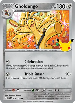 Gholdengo card from 30th Celebration, number 108/128
