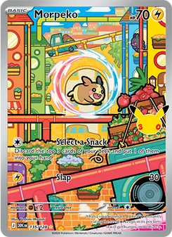 Morpeko card from 30th Celebration, number 135/128