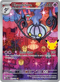 Chandelure card from 30th Celebration, number 137/128