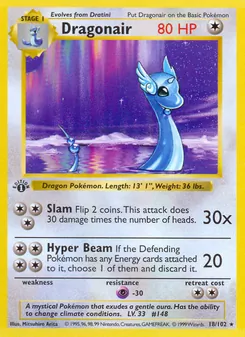 Dragonair card from Base Set, number 18/102