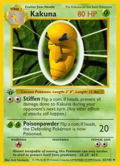 Kakuna card from Base Set, number 33/102