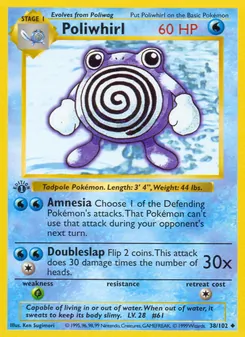 Poliwhirl card from Base Set, number 38/102