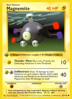 Magnemite card from Base Set, number 53/102