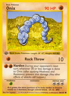 Onix card from Base Set, number 56/102