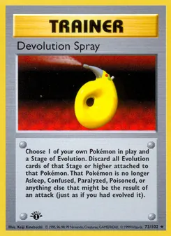 Devolution Spray card from Base Set, number 72/102