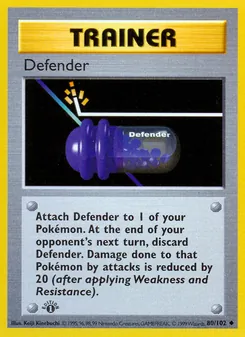 Defender card from Base Set, number 80/102