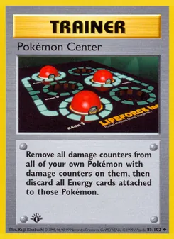 Pokémon Center card from Base Set, number 85/102