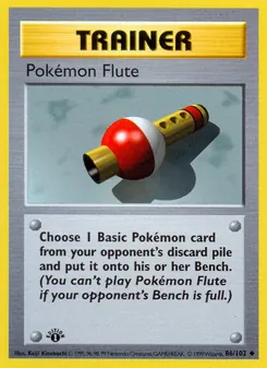 Pokémon Flute card from Base Set, number 86/102