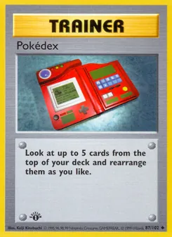 Pokédex card from Base Set, number 87/102