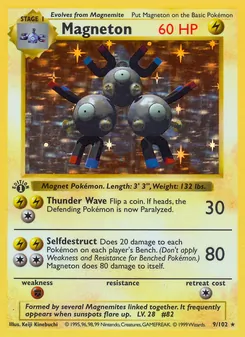 Magneton card from Base Set, number 9/102
