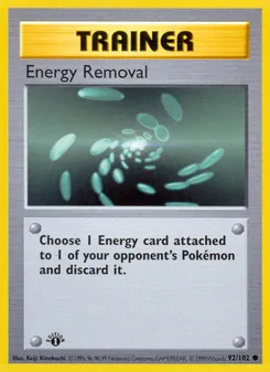 Energy Removal card from Base Set, number 92/102