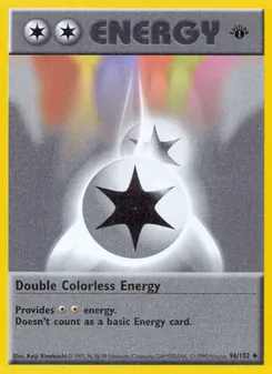 Double Colorless Energy card from Base Set, number 96/102