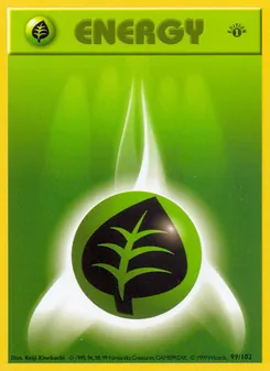 Grass Energy card from Base Set, number 99/102
