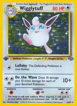 Kartu Wigglytuff dari Jungle, nomor 16/64