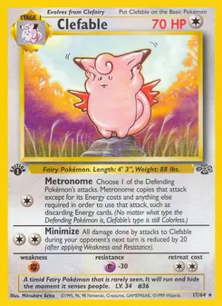 Kartu Clefable dari Jungle, nomor 17/64
