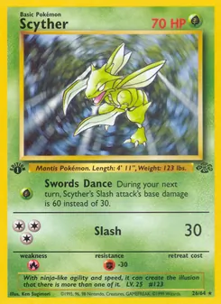Kartu Scyther dari Jungle, nomor 26/64