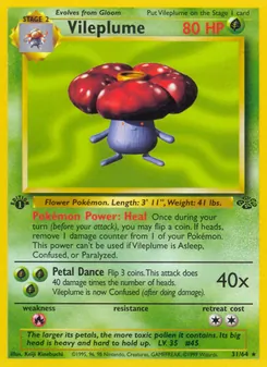 Kartu Vileplume dari Jungle, nomor 31/64