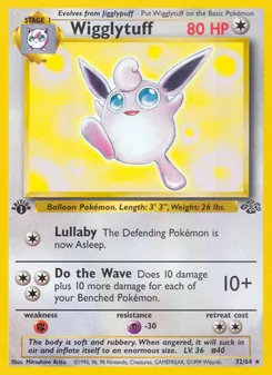 Kartu Wigglytuff dari Jungle, nomor 32/64