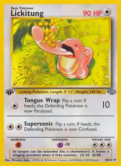 Lickitung card from Jungle, number 38/64