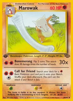 Marowak card from Jungle, number 39/64