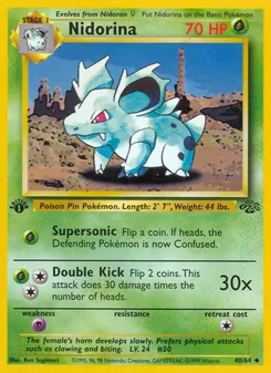 Nidorina card from Jungle, number 40/64