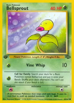 Bellsprout card from Jungle, number 49/64