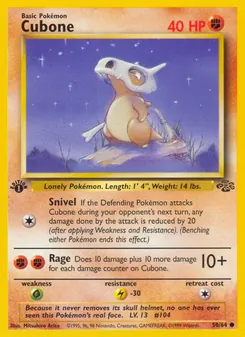 Cubone card from Jungle, number 50/64