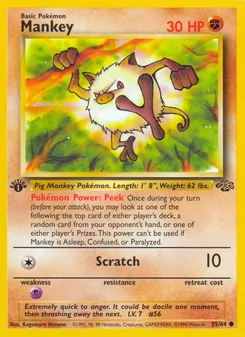 Mankey card from Jungle, number 55/64