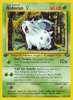 Nidoran♀ card from Jungle, number 57/64