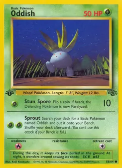 Oddish card from Jungle, number 58/64