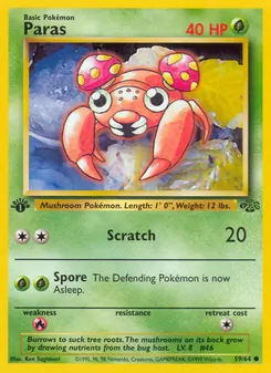 Paras card from Jungle, number 59/64