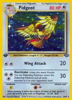 Kartu Pidgeot dari Jungle, nomor 8/64