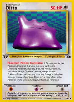 Ditto card from Fossil, number 18/62