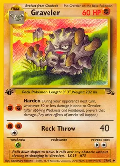 Graveler card from Fossil, number 37/62