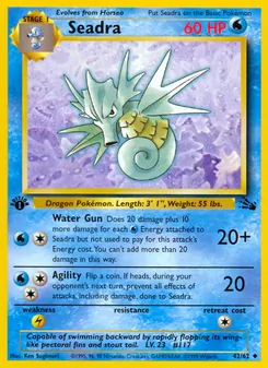 Seadra card from Fossil, number 42/62